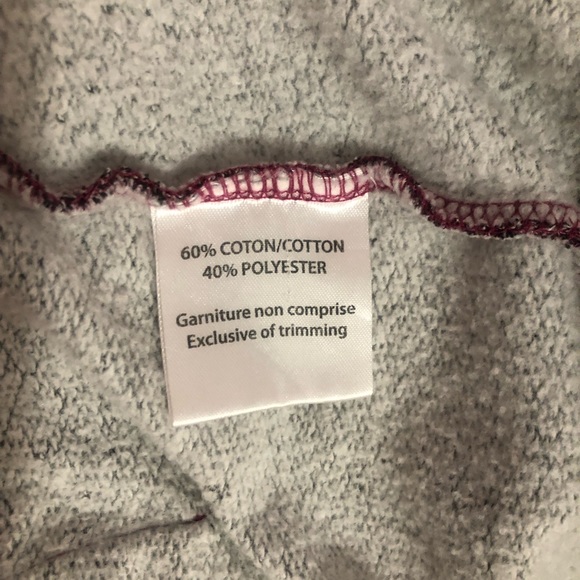 Souvenirs Northern Canada Moose Zip Up Hoodie Maroon Plaid Child Size 8 - Picture 7 of 11